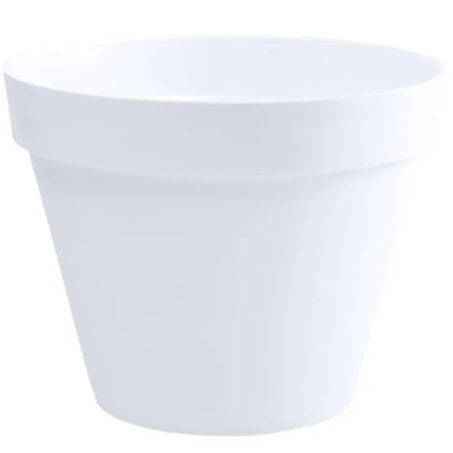 EDA Toscane Bloempot - kunststof - wit - D40 x H32 cm