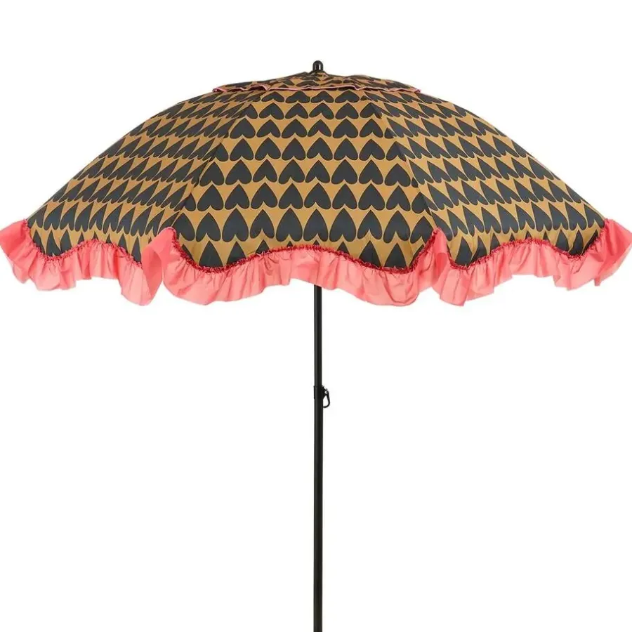 Parasols-Edelman Mitchell parasol hart zwart - Ø220 x 238 cm