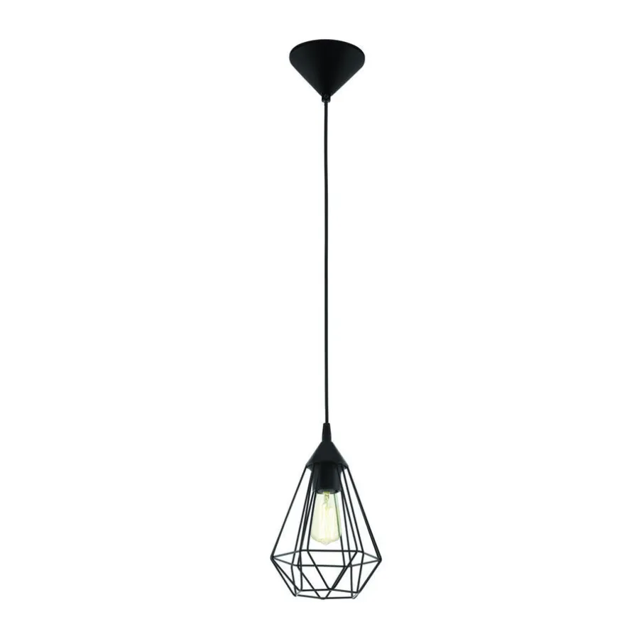 Hanglampen-EDI light Tarbes Hanglamp - E27 - Ø 17,5 cm - Grijs