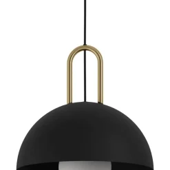 Hanglampen-EDI light CalmaneraHanglamp-E27-Ø32,5cm-Zwart/Geelkoper
