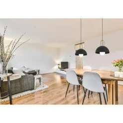 Hanglampen-EDI light CalmaneraHanglamp-E27-Ø32,5cm-Zwart/Geelkoper