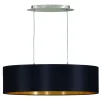 Hanglampen-EDI light Maserlo-Hanglamp-2Lichts-78cm- Zwart,Goud