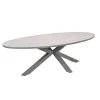 Garden Impressions Edison tafel ovaal - 280x140 cm -taupe -light teak Vironwood