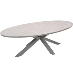Garden Impressions Edison tafel ovaal - 280x140 cm -taupe -light teak Vironwood
