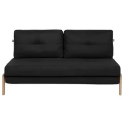Slaapbanken|Slaapbanken-Beliani EDLAND - Slaapbank - Zwart - Polyester