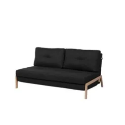 Slaapbanken|Slaapbanken-Beliani EDLAND - Slaapbank - Zwart - Polyester