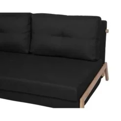 Slaapbanken|Slaapbanken-Beliani EDLAND - Slaapbank - Zwart - Polyester