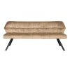 Giga Living Eetkamerbank Champagne Velvet - Metalen Onderstel