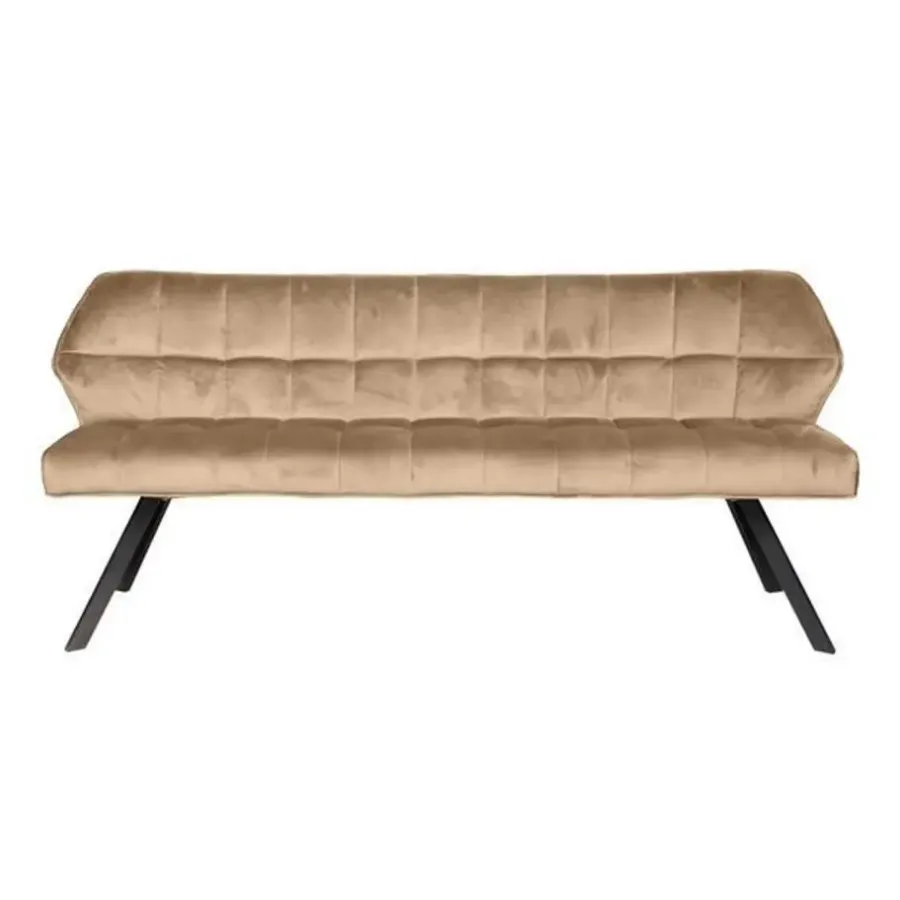 Giga Living Eetkamerbank Champagne Velvet - Metalen Onderstel