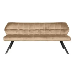 Giga Living Eetkamerbank Champagne Velvet - Metalen Onderstel