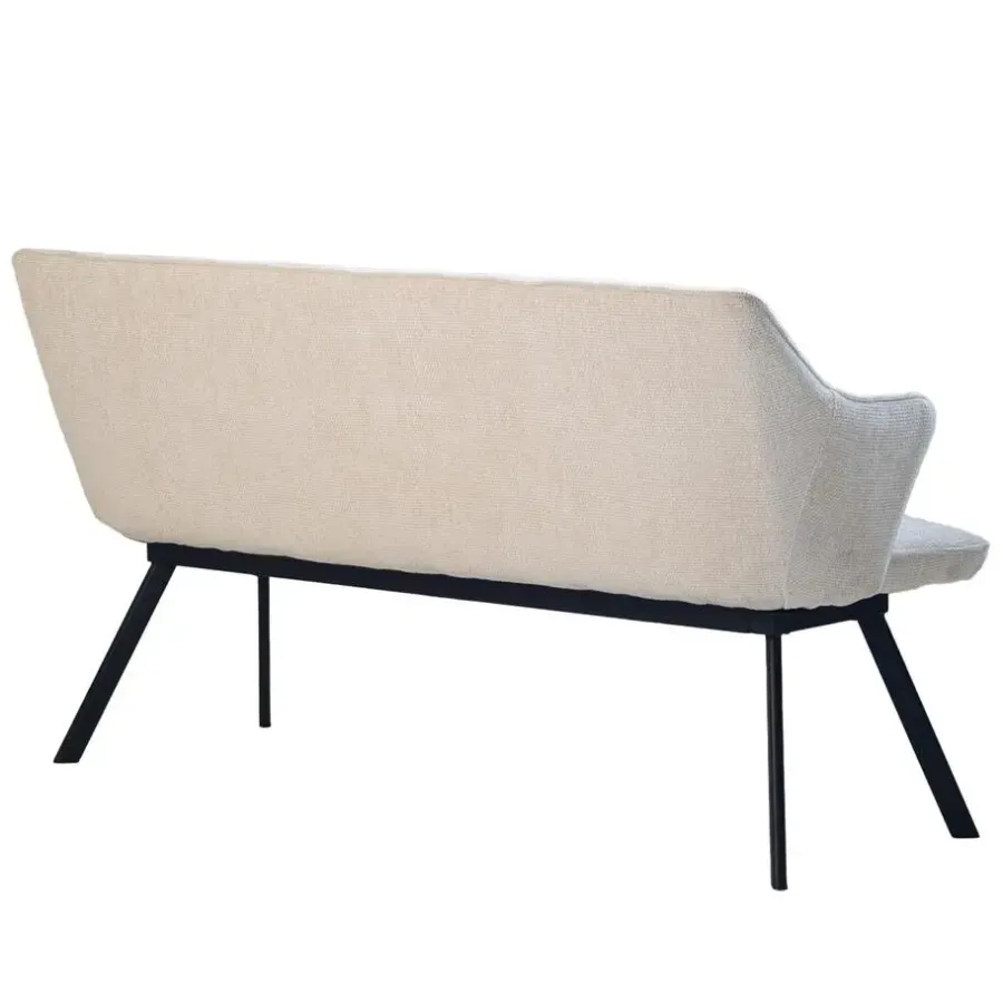 Giga Meubel Eetkamerbank Rechthoek - Beige Stof - 160x60x88cm - Taylor