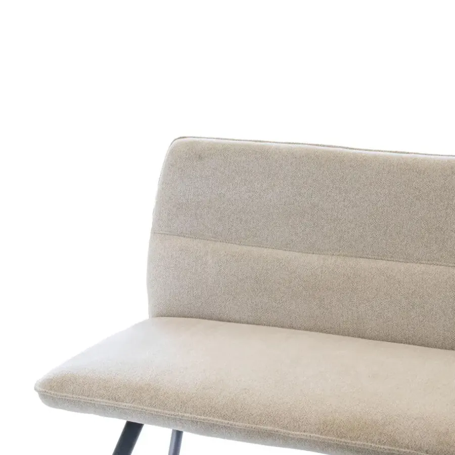 Eetkamerbanken-Giga Meubel Eetkamerbank Rechthoek - Beige Stof - 160x60x88cm - Harper