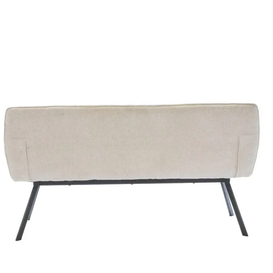 Eetkamerbanken-Giga Meubel Eetkamerbank Rechthoek - Beige Stof - 160x60x88cm - Harper