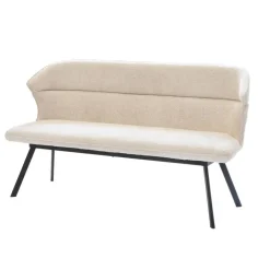 Eetkamerbanken-Giga Meubel Eetkamerbank Rechthoek - Beige Stof - 160x60x88cm - Avery