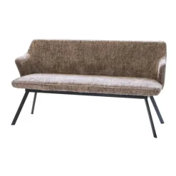 Giga Meubel Eetkamerbank Rechthoek - Taupe Stof - 160x60x88cm - Taylor