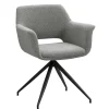 Eetkamerstoelen-Leen Bakker Eetkamerstoel Belle - stof - grijs