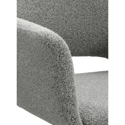 Eetkamerstoelen-Leen Bakker Eetkamerstoel Belle - stof - grijs