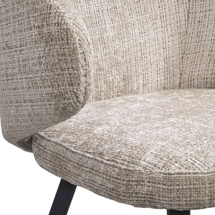 Eetkamerstoelen-Leen Bakker Eetkamerstoel Demi - beige