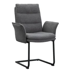 Eetkamerstoelen-Leen Bakker Eetkamerstoel Evi - antraciet