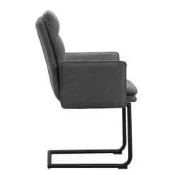 Eetkamerstoelen-Leen Bakker Eetkamerstoel Evi - antraciet