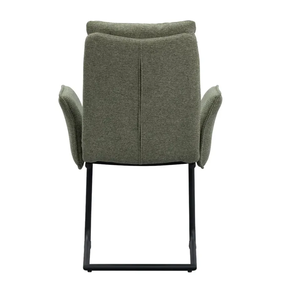 Eetkamerstoelen-Leen Bakker Eetkamerstoel Evi - groen