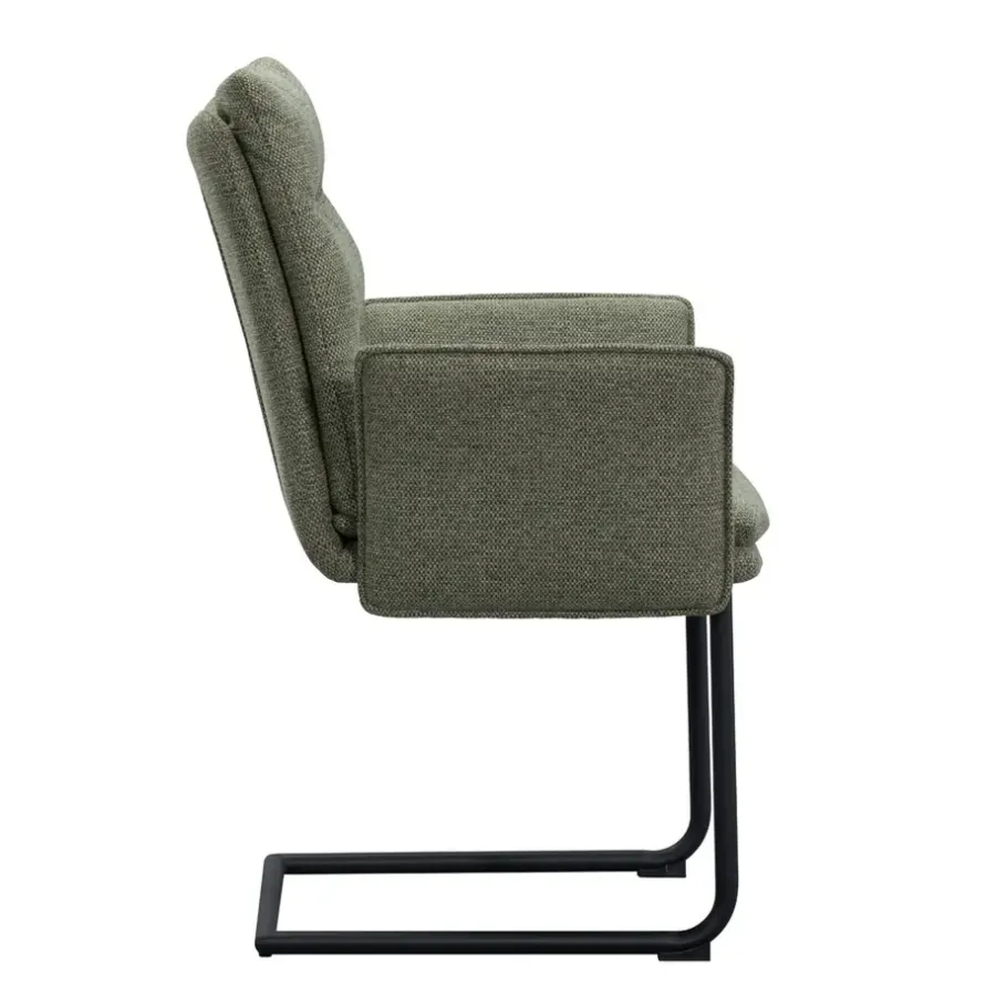 Eetkamerstoelen-Leen Bakker Eetkamerstoel Evi - groen