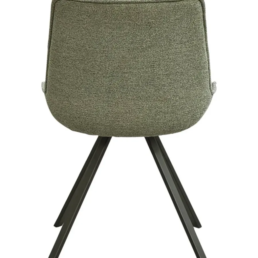 Eetkamerstoelen-Leen Bakker Eetkamerstoel Gijs - groen