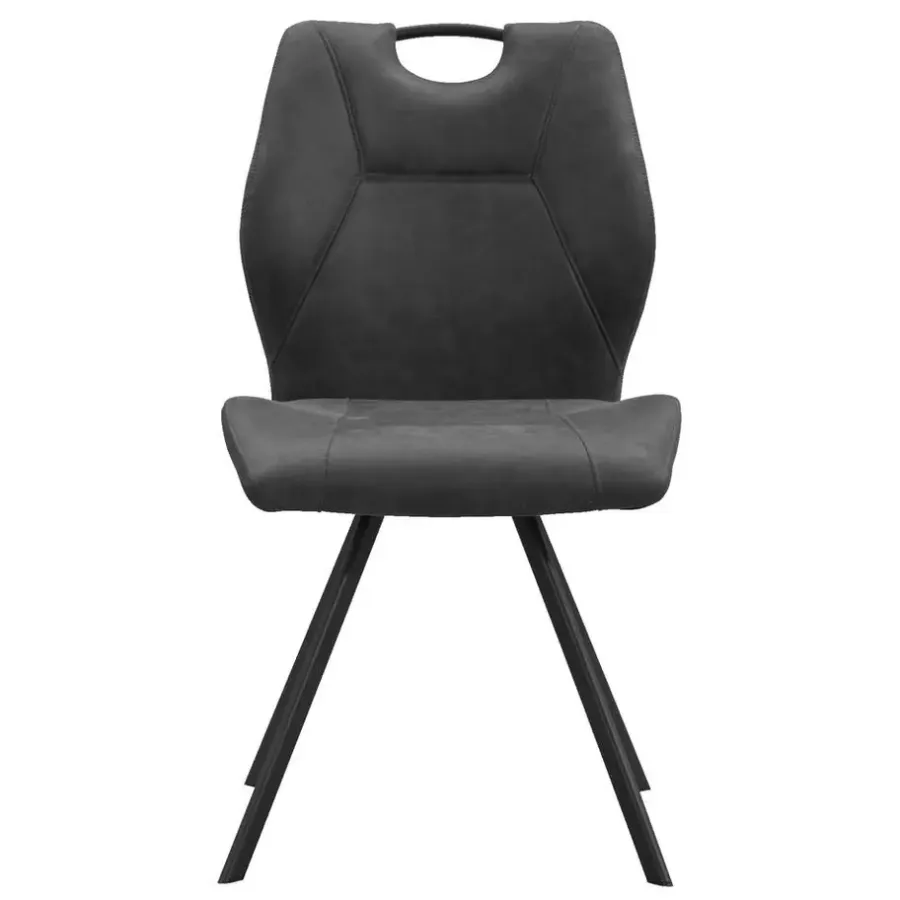 Eetkamerstoelen-Leen Bakker Eetkamerstoel Jesse - antraciet