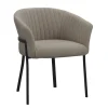 Eetkamerstoelen-Leen Bakker Eetkamerstoel Luigi - stof - zand