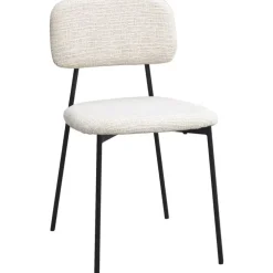 Eetkamerstoelen-Leen Bakker Eetkamerstoel Maud - crème