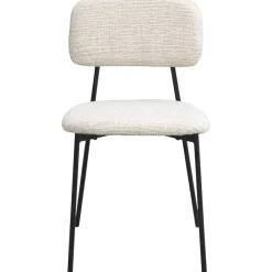 Eetkamerstoelen-Leen Bakker Eetkamerstoel Maud - crème