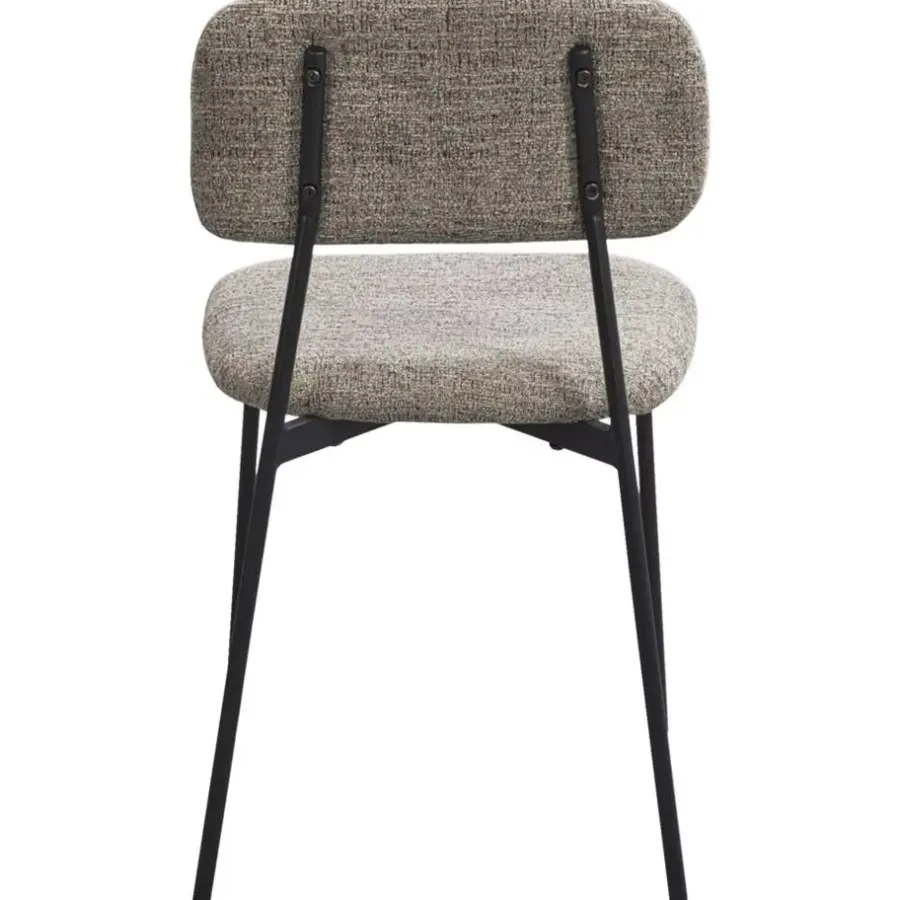 Eetkamerstoelen-Leen Bakker Eetkamerstoel Maud - grijs