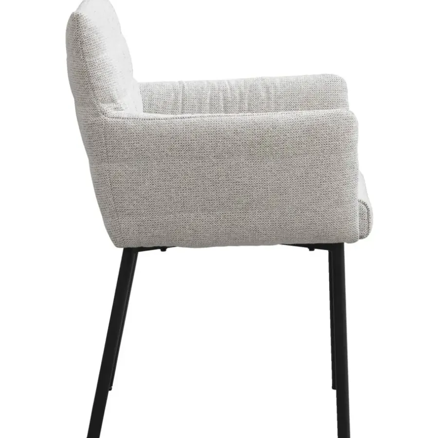 Eetkamerstoelen-Leen Bakker Eetkamerstoel Mees - beige