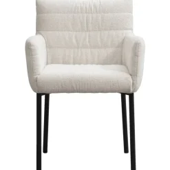 Eetkamerstoelen-Leen Bakker Eetkamerstoel Mees - crème