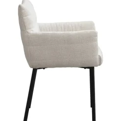 Eetkamerstoelen-Leen Bakker Eetkamerstoel Mees - crème