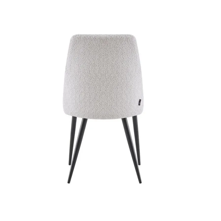 Eetkamerstoelen-Furnihaus Eetkamerstoel Oscar Beige Boucle Set van 6