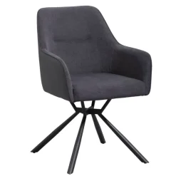 Eetkamerstoelen-Leen Bakker Eetkamerstoel Saar - antraciet