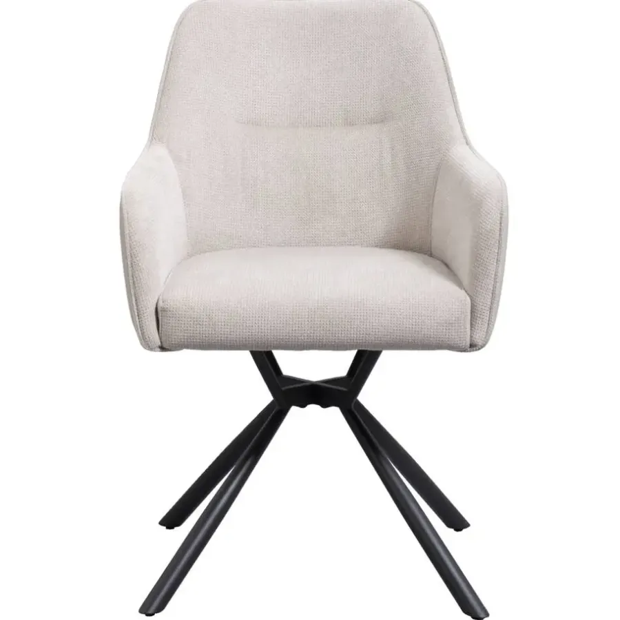 Eetkamerstoelen-Leen Bakker Eetkamerstoel Saar - beige