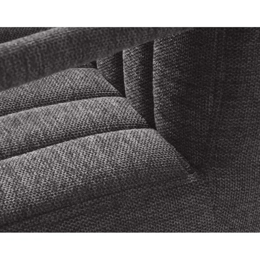 Eetkamerstoelen-Giga Living Eetkamerstoel Stof Donkergrijs - Incl. Armleuning - Trout - Set van 2