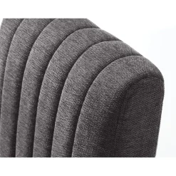 Eetkamerstoelen-Giga Living Eetkamerstoel Stof Donkergrijs - Incl. Armleuning - Trout - Set van 2