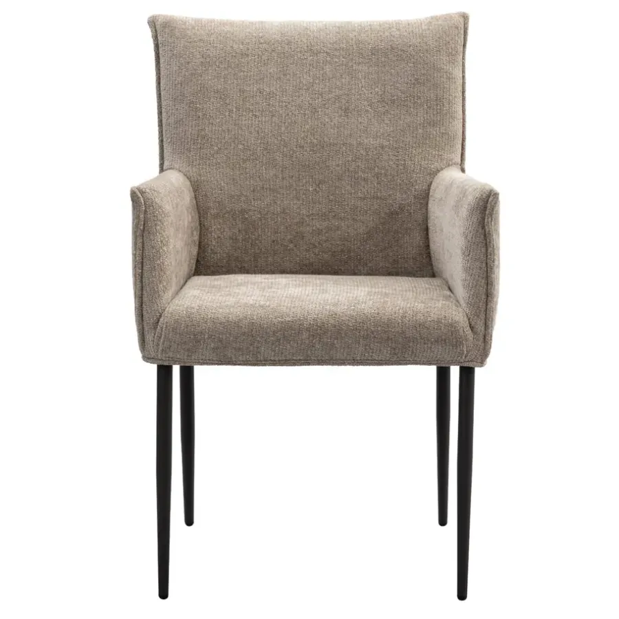 Eetkamerstoelen-Leen Bakker Eetkamerstoel Teun - beige