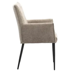 Eetkamerstoelen-Leen Bakker Eetkamerstoel Teun - beige
