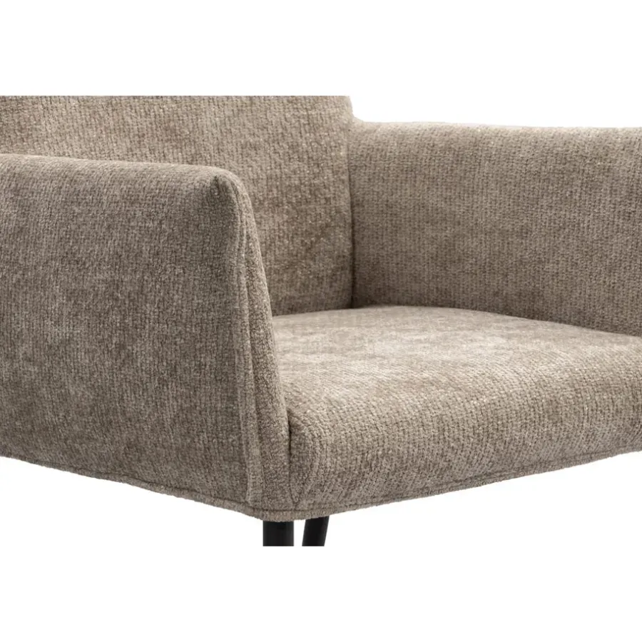Eetkamerstoelen-Leen Bakker Eetkamerstoel Teun - beige