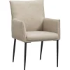 Eetkamerstoelen-Leen Bakker Eetkamerstoel Teun - zand