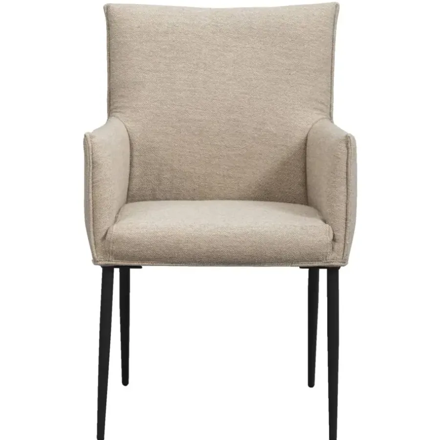 Eetkamerstoelen-Leen Bakker Eetkamerstoel Teun - zand