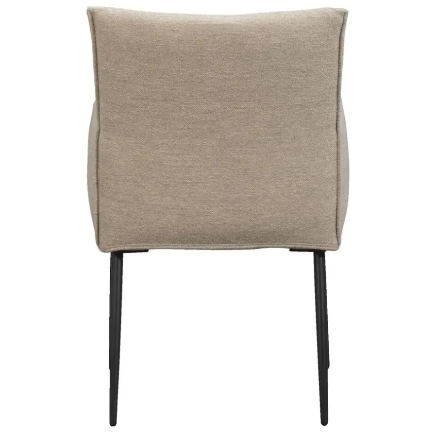 Eetkamerstoelen-Leen Bakker Eetkamerstoel Teun - zand