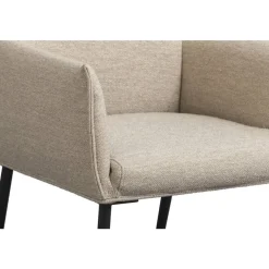 Eetkamerstoelen-Leen Bakker Eetkamerstoel Teun - zand