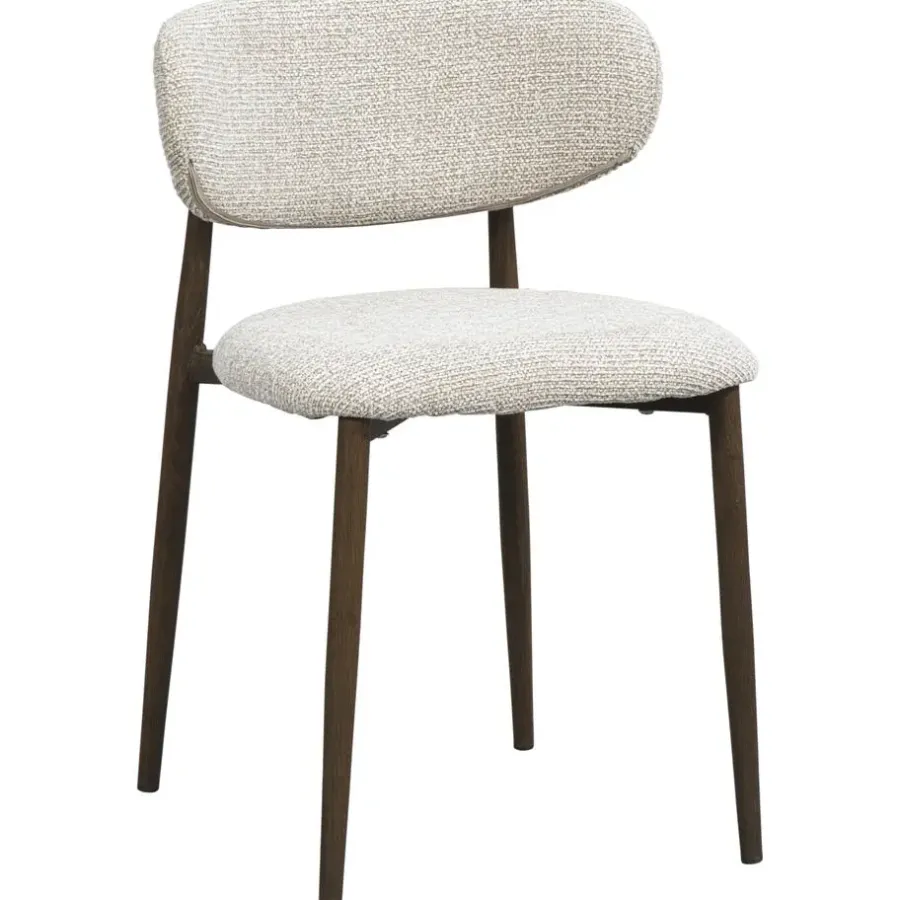 Eetkamerstoelen-Leen Bakker Eetkamerstoel Tibor - beige
