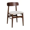 Giga Meubel Eetkamerstoel Walnoot Hout - 45x51x76cm - Zithoogte 47cm - Liza - Set van 2