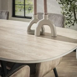 Giga Living Eetkamertafel Keramiek - 180x90x76cm - Deens Ovaal - Ceramic